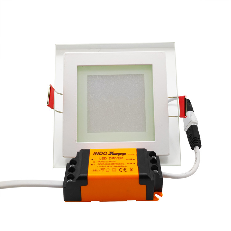 پنل توکار 6 وات مدل دورشیشه ای 7.5 ایندوکوپ