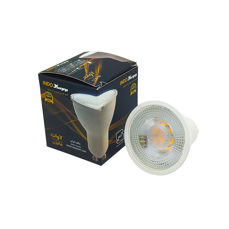 لامپ هالوژن 7 وات LED پایه استارتی (GU10) مدل لنزدار ایندوکوپ