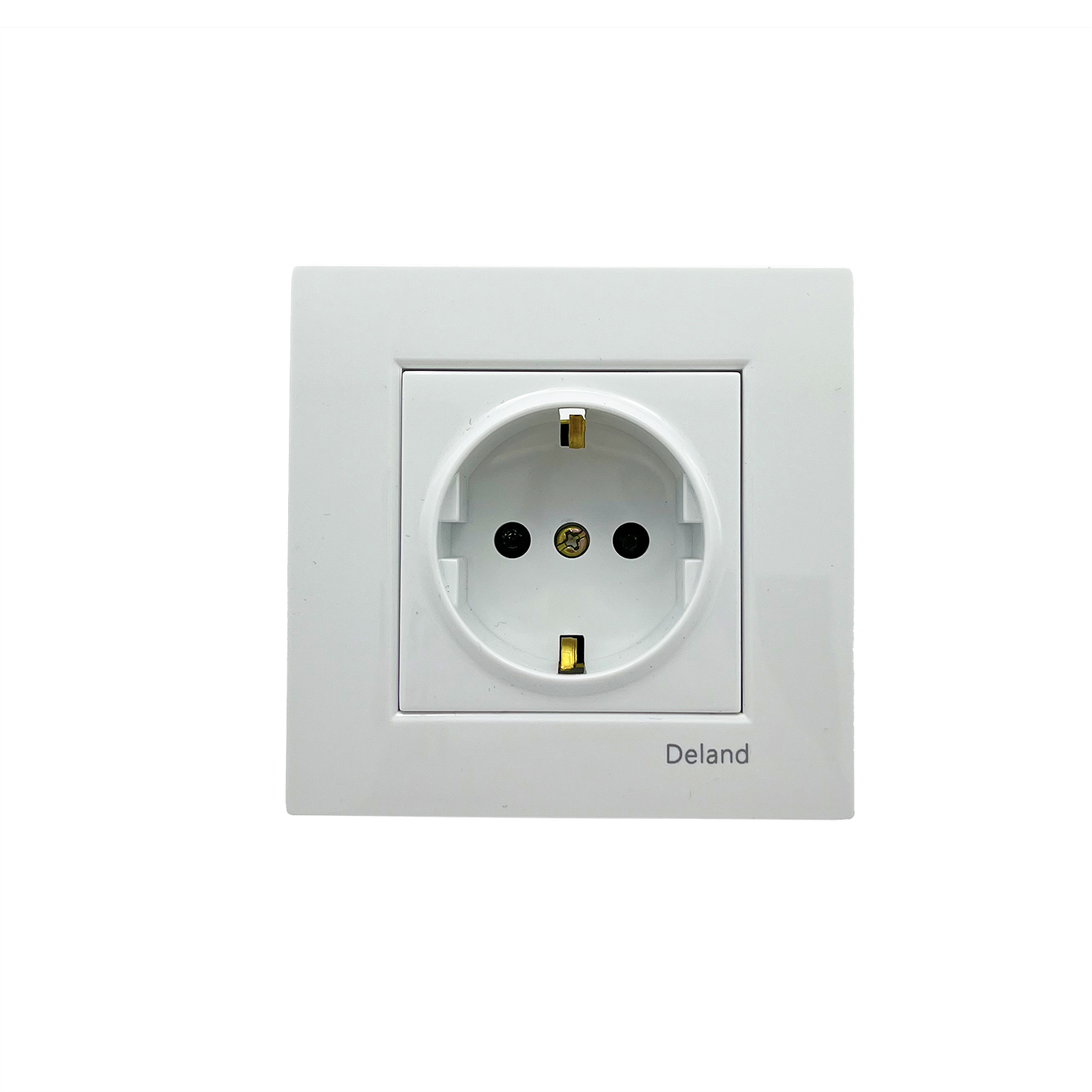 پریز برق توکار سفید 220 ولت 16 آمپر دلند