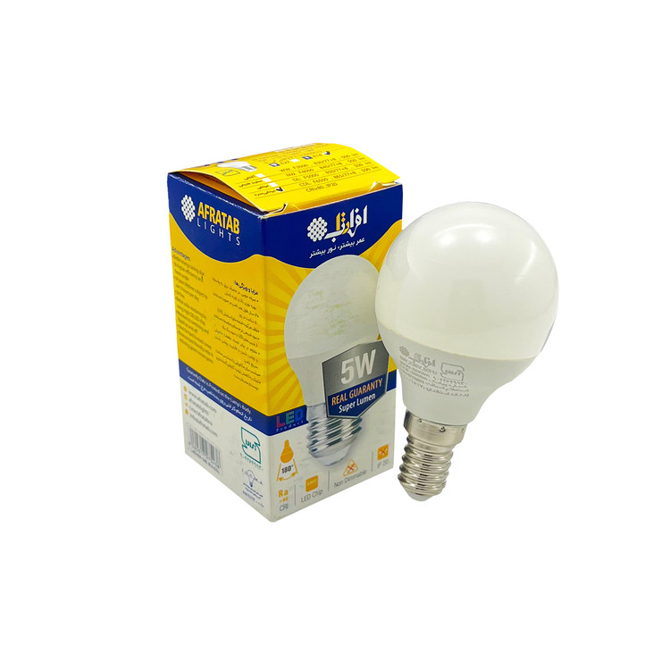 لامپ حبابی 5 وات E14 LED افراتاب