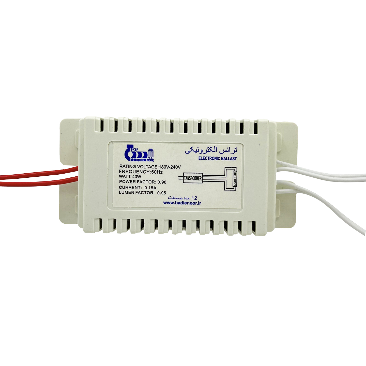 ترانس 40*1 وات الکترونیکی سیم دار فلزی بدیع نور