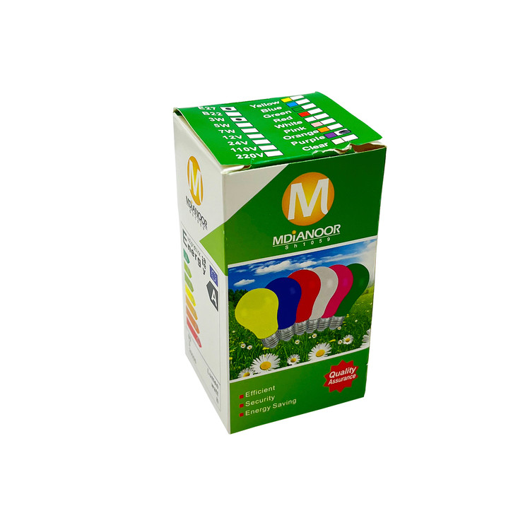 لامپ 3 وات LED مدل حبابی رنگی E27