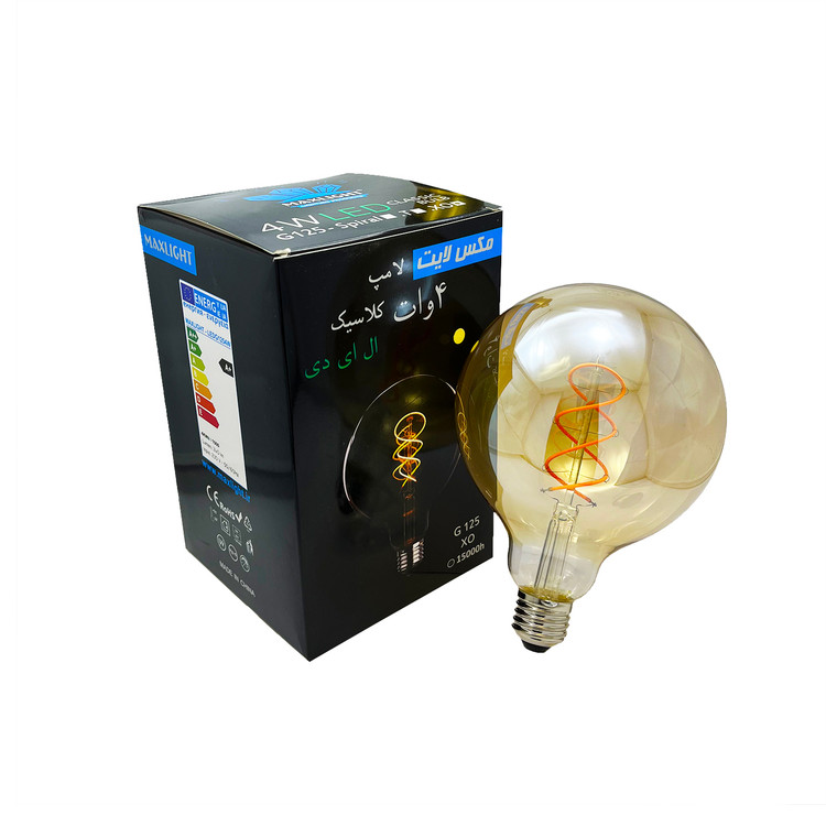 لامپ فیلامنتی 4 وات G125 مکس لایت