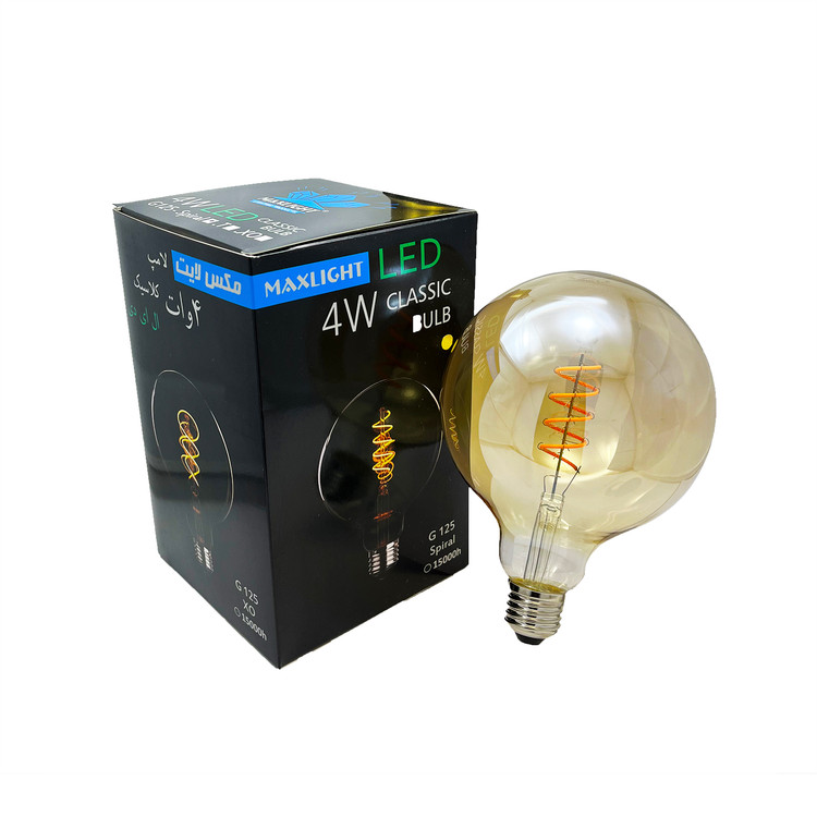 لامپ فیلامنتی 4 وات G125 مکس لایت