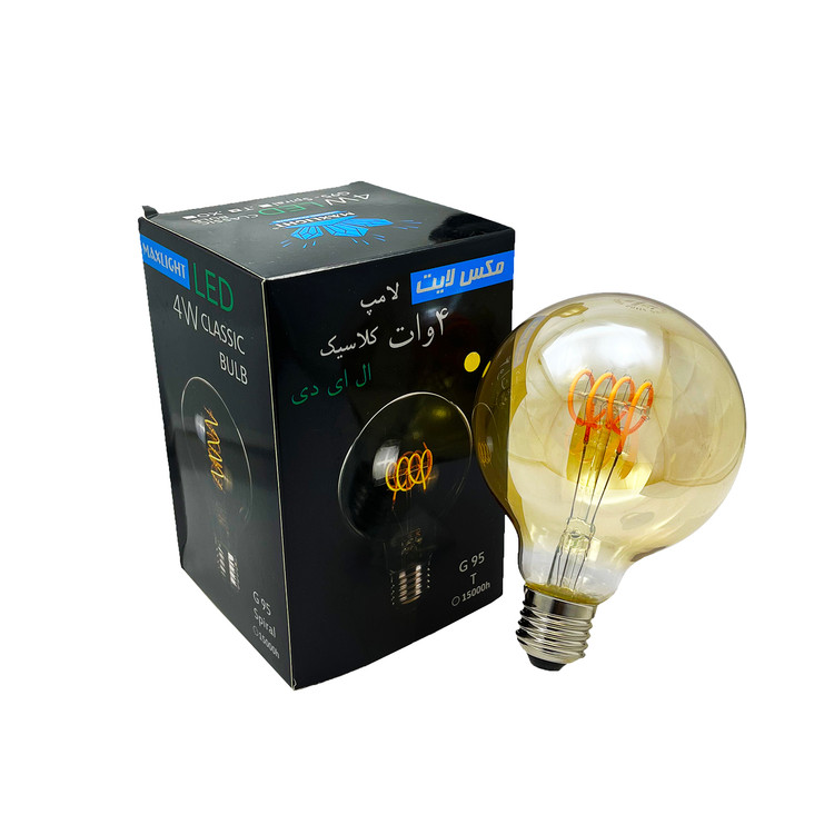 لامپ فیلامنتی 4 وات G95 مکس لایت