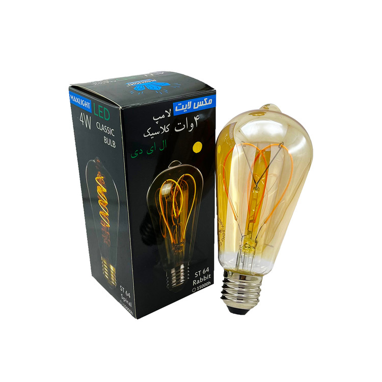 لامپ فیلامنتی 4 وات مدل گلابی ST64 مکس لایت