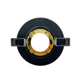 قاب هالوژن گرد برش 7 مشکی - طلایی مات