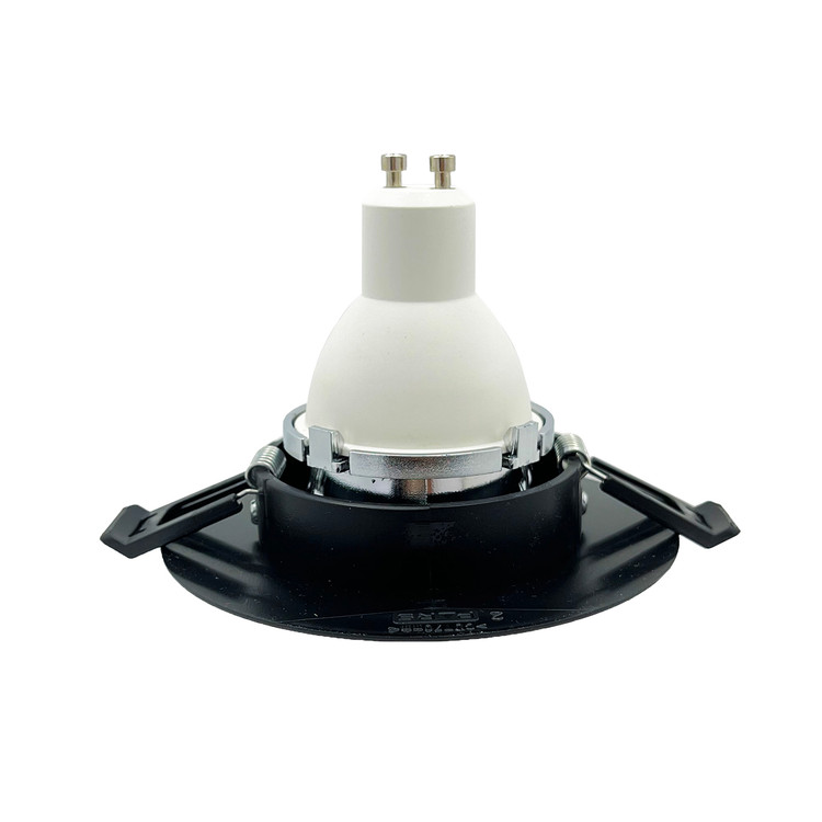 قاب هالوژن گرد برش 7 مشکی - کروم براق