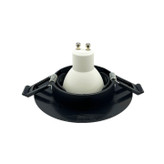 قاب هالوژن گرد برش 7 مشکی مدل مسطح چرخشی