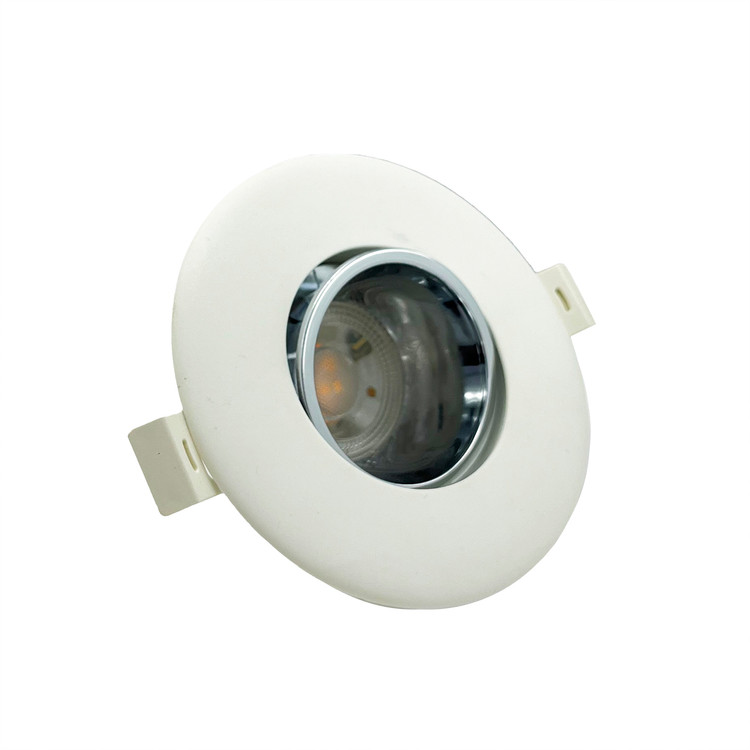 قاب هالوژن گرد برش 7 سفید - کروم براق مدل عمیق چرخشی