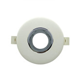 قاب هالوژن گرد برش 7 سفید - کروم براق مدل عمیق چرخشی