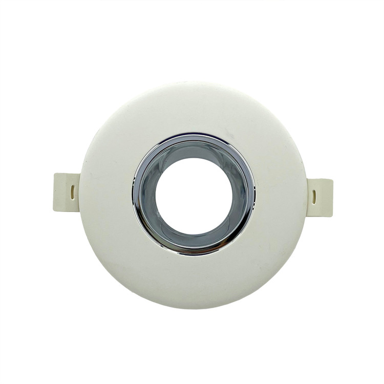 قاب هالوژن گرد برش 7 سفید - کروم براق مدل عمیق چرخشی