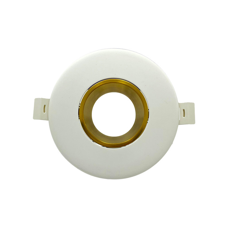 قاب هالوژن گرد برش 7 سفید - طلایی مات مدل عمیق