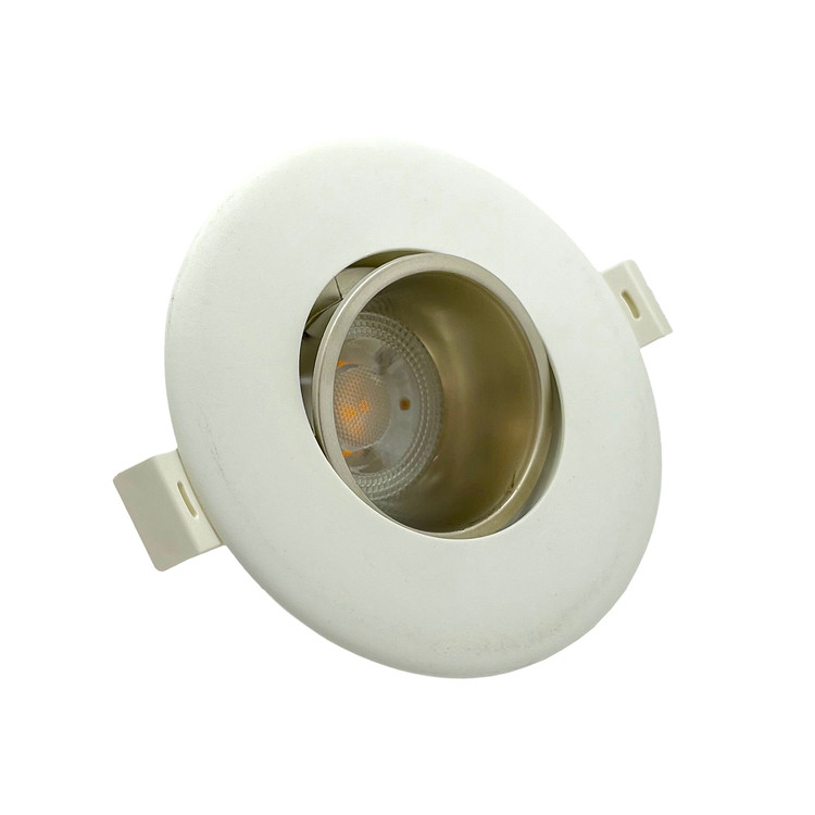 قاب هالوژن گرد برش 7 سفید - کروم مات