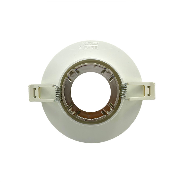 قاب هالوژن گرد برش 7 سفید - کروم مات