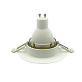 قاب هالوژن گرد برش 7 سفید - کروم مات