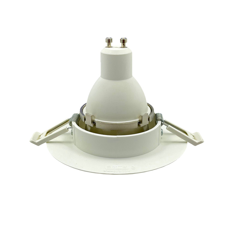 قاب هالوژن گرد برش 7 سفید - کروم مات