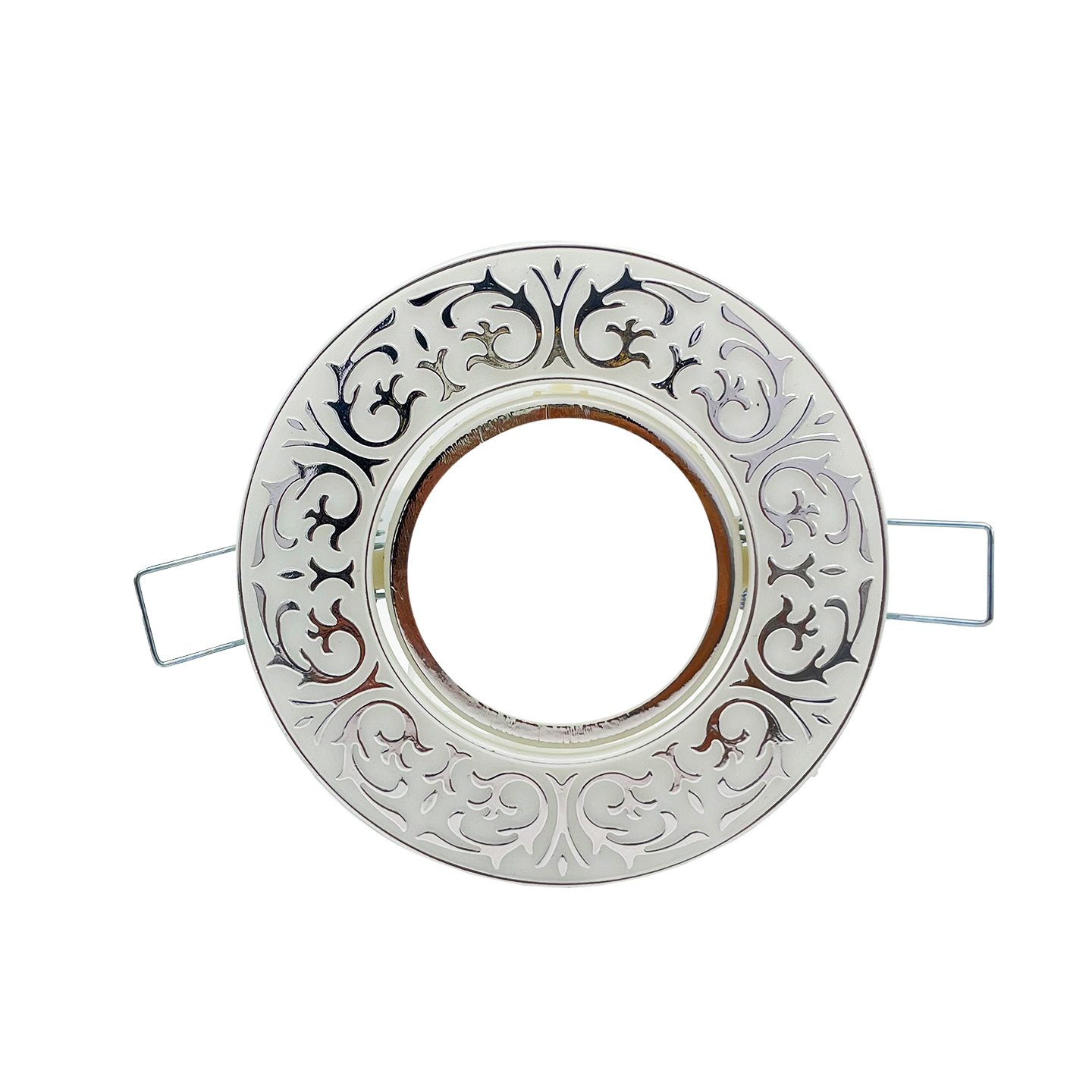 قاب هالوژن گرد برش 7 سفید طرح دار مدل مسطح چرخشی