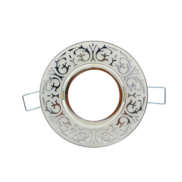 قاب هالوژن گرد برش 7 سفید طرح دار