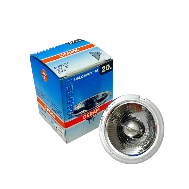 لامپ هالوژن کاسه فلز 12 ولت 20 وات پایه سوزنی