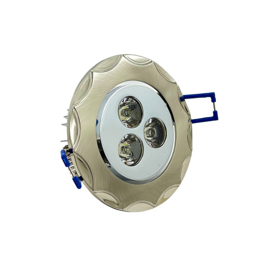 چراغ هالوژن توکار 3 وات برش 7.5 لنزدار فلزی