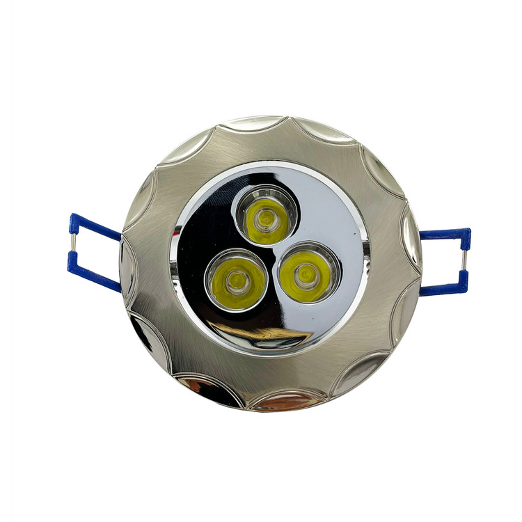 چراغ هالوژن توکار 3 وات برش 7.5 لنزدار فلزی