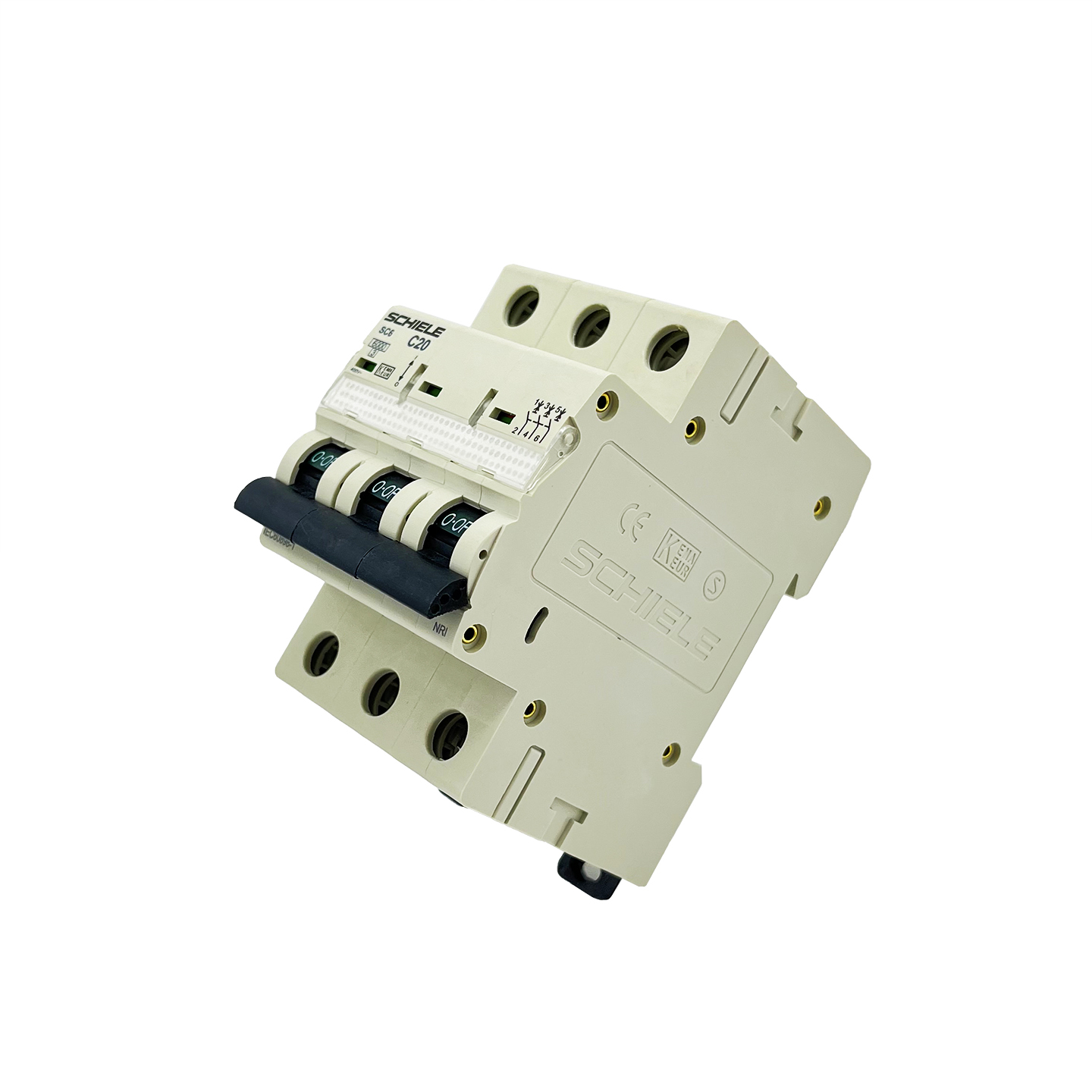 کلید مینیاتوری شیله سه فاز 20 آمپر 6 کیلو آمپر تیپ C کد SC6-3C20
