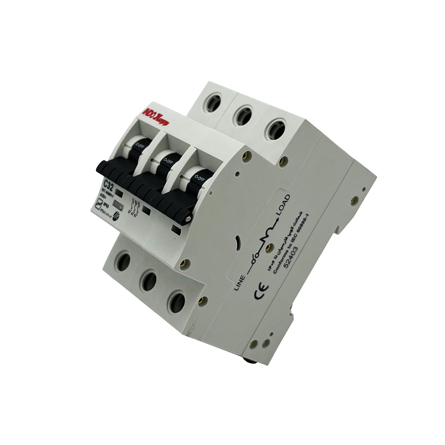 کلید مینیاتوری ایندوکوپ سه فاز 32 آمپر 6 کیلو آمپر تیپ C کد 52403