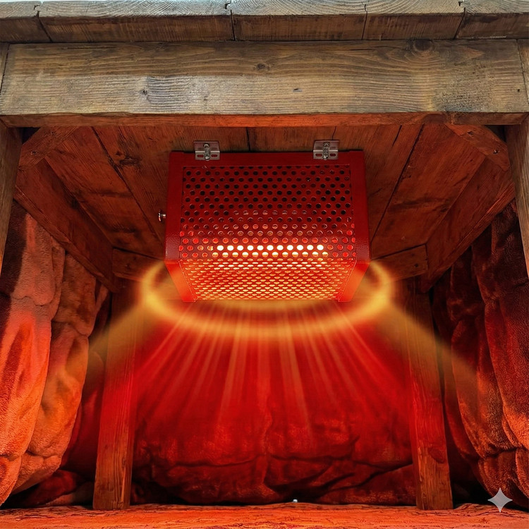 کرسی برقی فلزی با لامپ مادون قرمز