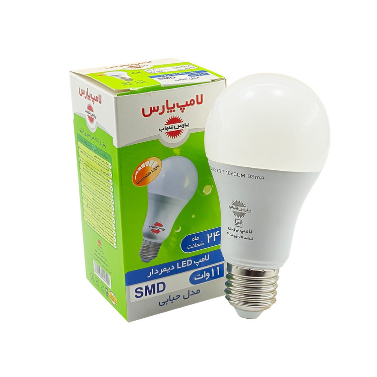 لامپ LED دیمردار 11 وات سرپیچ معمولی E27 پارس شهاب