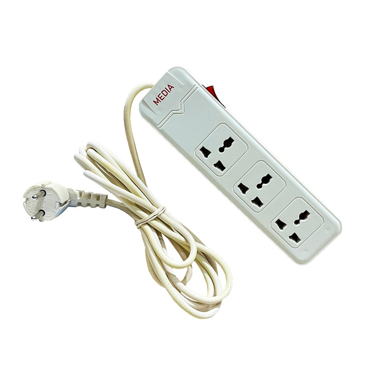 سه راهی 3 شاخه با سیم 3 متری کلید دار