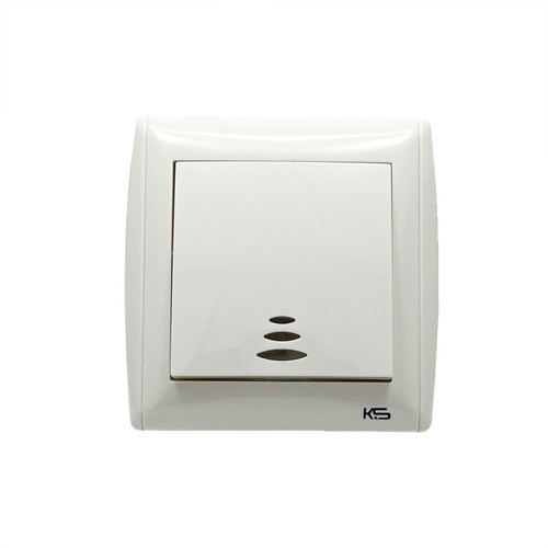 کلید تک پل چراغدار توکار مدل ژنو توس الکتریک K&S