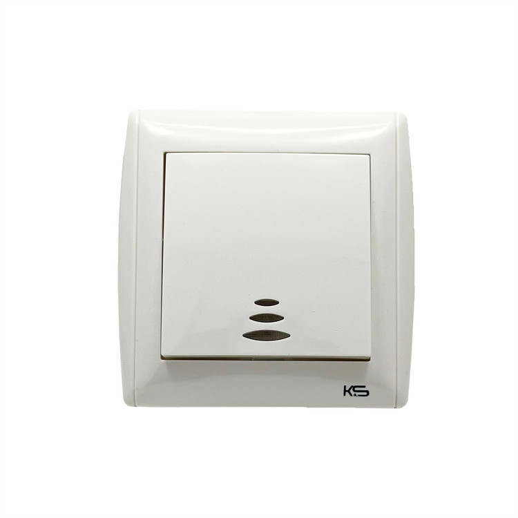 کلید تک پل چراغدار توکار مدل ژنو توس الکتریک K&S