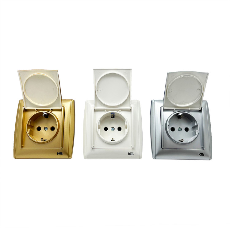 پریز برق ارتدار دربدار توکار مدل ژنو توس الکتریک K&S