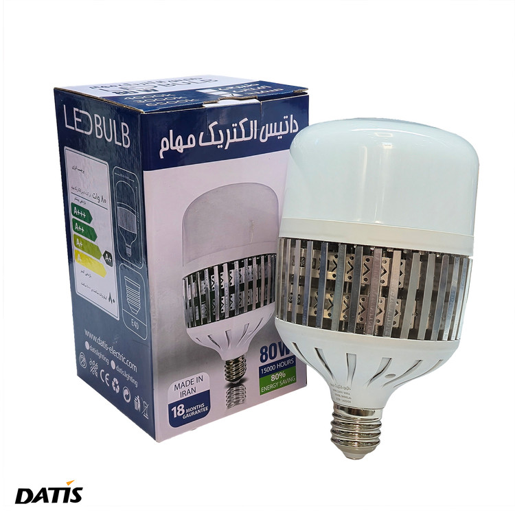 لامپ 80 وات داتیس مدل بالب استوانه ای سرپیچ E40